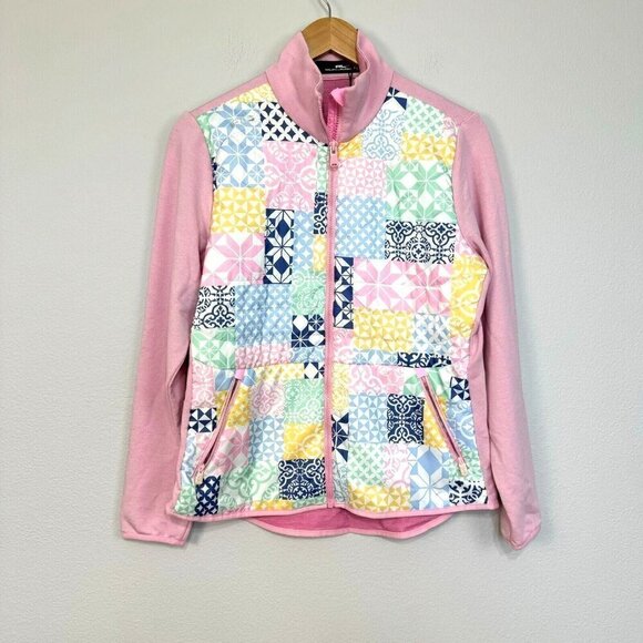 RLX Ralph Lauren‎ Women's Cool Wool Hybrid Jacket Taylor Rose Patchwork Size M - Picture 1 of 14